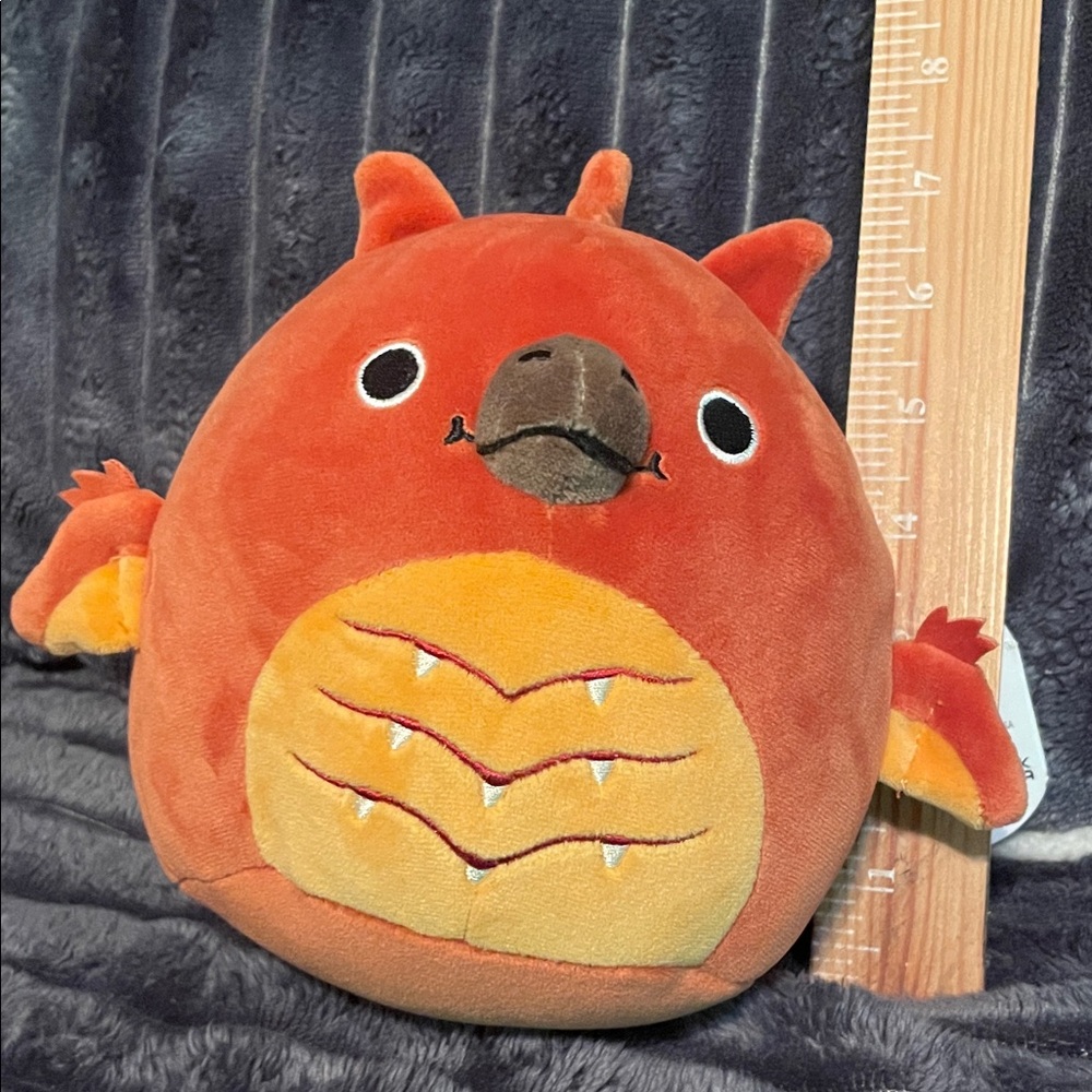 Roda Red and Orange Plush Dragon Toy